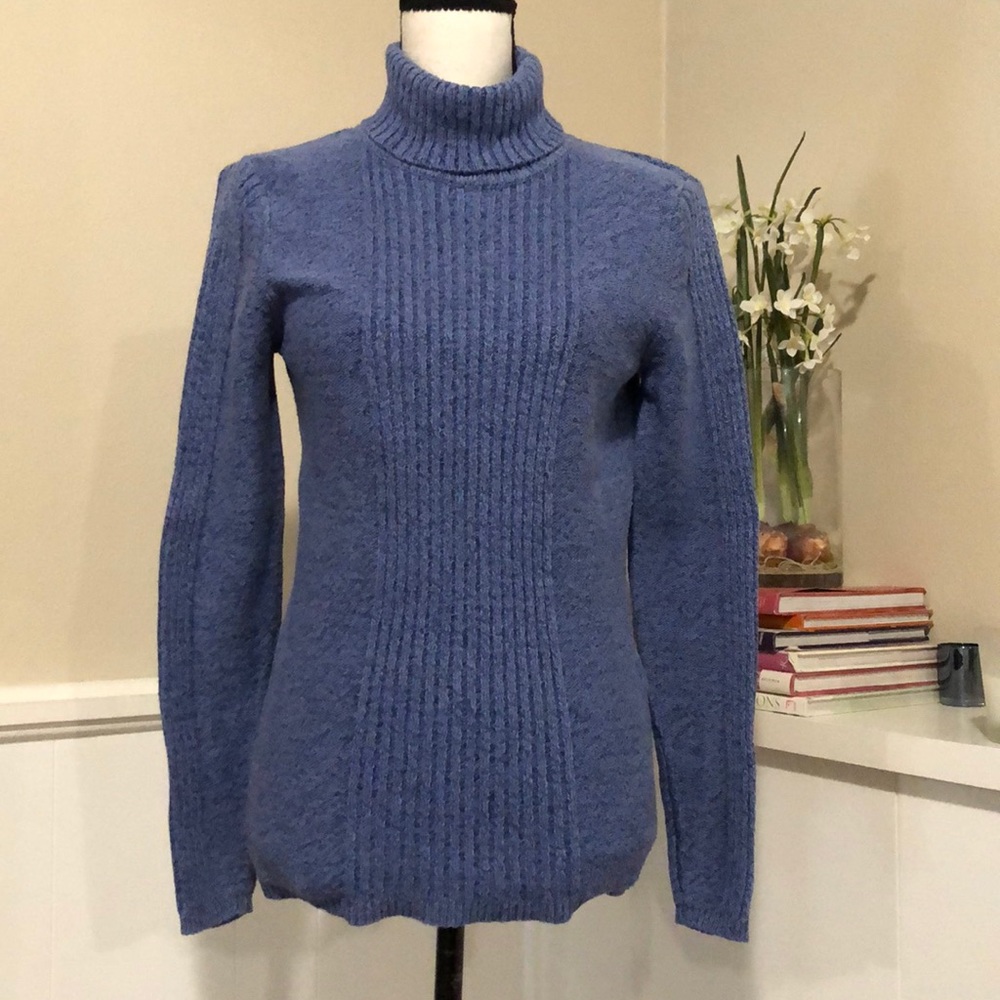 Sundance Purplish-blue Turtleneck Sweater